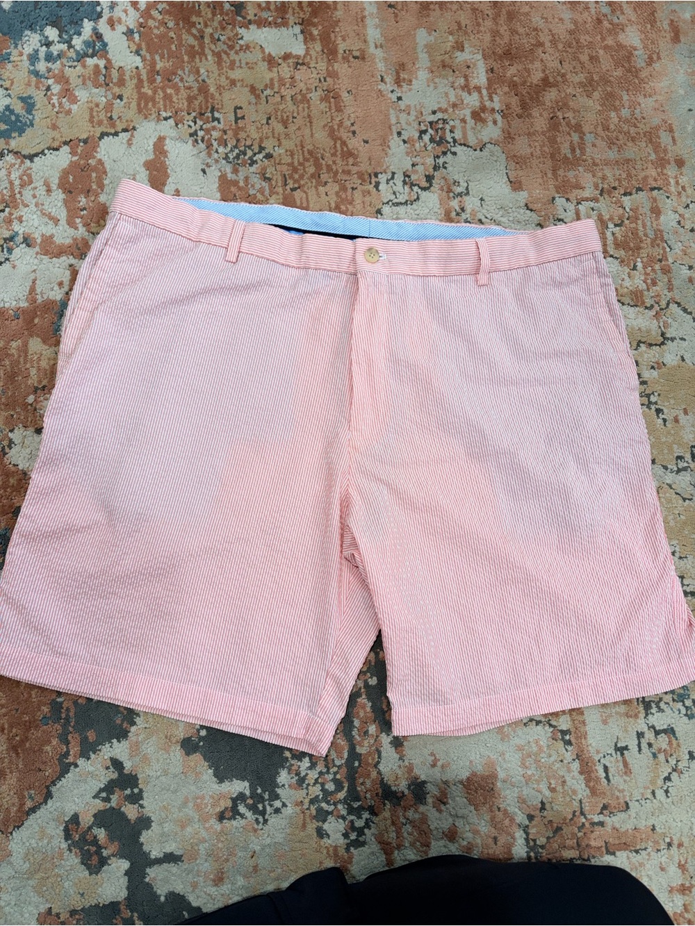 Men's Peter Millar Pink Seersucker Shorts